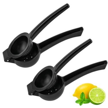 Imagem de Kit 2 Espremedor Limão e Laranja Preto YAB Manual Profissional Resiste
