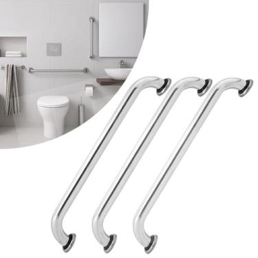 Imagem de Kit 03 Alça Barra De Apoio 70cm Segurança Para Idosos Ou Deficientes c