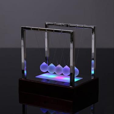 Imagem de Generic LED Colorido Ilumina Bolas de Vidro Pêndulo Brinquedo Científico para Decoração de Casa, Materiais Ecológicos, Enfeites de Mesa Educacionais, Ideal para Brinquedos Infantis (#2)