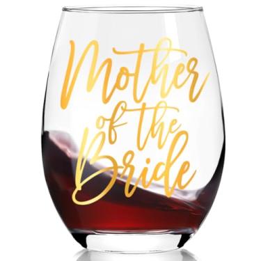 Imagem de Ymzkpoa Presentes de casamento para mães, sogra, mulheres, mãe da noiva taça de vinho sem haste, presentes de casamento para mãe da filha, taça de brinde de casamentos champanhe, presente de chá de