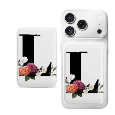 Imagem de Carteira magnética em L para iPhone, capa fina de couro PU para cartão, capa traseira para cartão, acessório de telefone fofo