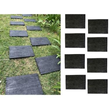 Imagem de Caminho Para Jardim Tronco Preto Pisante Plástico Kit 10 - UNI ECCOMME
