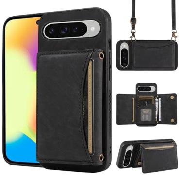 Imagem de Capa de telefone para Google Pixel 10/10 Pro 5G capa carteira com alça de ombro transversal, suporte de cartão de couro PU, acessórios para celular, bolsa flip para celular Pixel10 10Pro, dez meninas