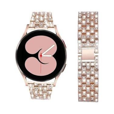Imagem de Pulseira De Metal Com Faixa De Diamante De 20mm 22mm Para Samsung Gala