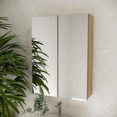 Imagem de Espelheira De Banheiro Nature 60cm Estilare Esp4007 Carvalho