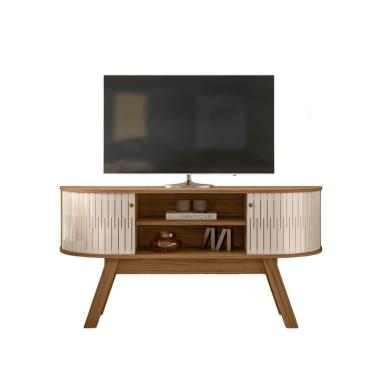 Imagem de Rack para TV até 55 Polegadas Atlanta 2 Portas Naturale e Off White 136 cm