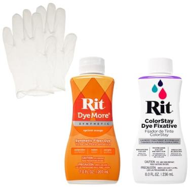 Imagem de Conjunto de corante líquido sintético Rit com fixador ColorStay – Kit tudo em um com luvas para reduzir o sangramento de cor