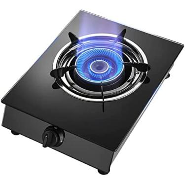 Imagem de Fogão A Gás De Bancada, Mesa De Vidro Temperado Fogão A Gás Fogão A Gás 1 Bocas, Cozinha Residencial Apartamentos Acampamento Ao Ar Livre Cooktops,gás Liquefeito,YUYANAIAI