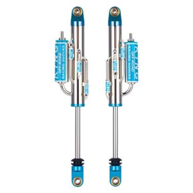 Imagem de Amortecedores de carro RC, amortecedor de pressão negativa com decoração de mola interna para carro de rastreador em escala 1/10 axial 90046 RR10 Wraith UT4 TRX4 peças de atualização (azul 125 mm)