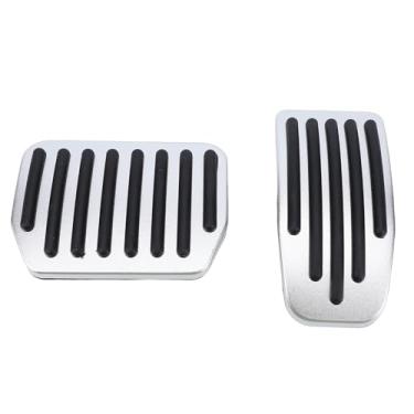 Imagem de aqxreight Capas para Pedal de Carro, de Metal, Antiderrapante, para Pedal do Acelerador de Freio, Substituição para Modelo 3 y 2016 2025, Prata