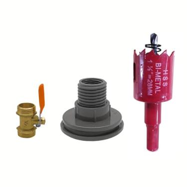 Imagem de Kit de conector de balde de chuva durável de 3 peças com furador