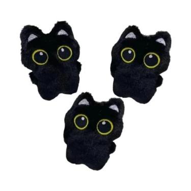 Imagem de Boneco De Pelúcia Gato Preto 10cm Almofada Fofa E Confortável Para Men