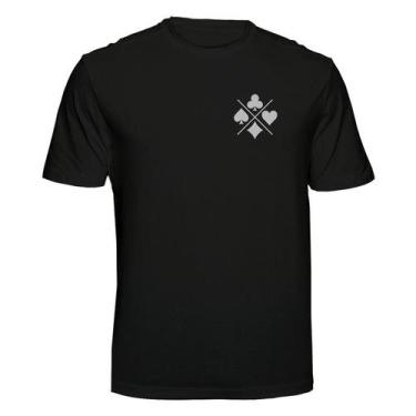 Imagem de Camiseta Baralho Truco Poker Buraco Blackjack Cor:PretaTamanho:G - Gen