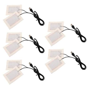 Imagem de Generic Almofada Aquecedora de Pano Elétrica Usb, Almofada de Calor Portátil e Leve para Aquecimento Lombar do Pescoço, 5 Peças para Acampamento Ao Ar Livre de Inverno