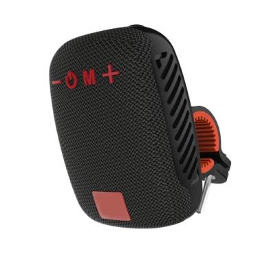 Imagem de Dioche Alto-falante Portátil para Bicicleta, Sem Fio, Emparelhamento Duplo, Rádio Fm, Cartão de Memória, Suporte para Ciclismo, Caminhadas, Acampamento, Alto-falante, Tecido Abs (Preta)