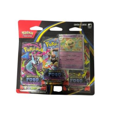 Imagem de Blister Triplo Pokémon Whimsicott ME02 fogo Fantasmagórico