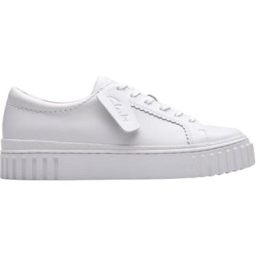 Imagem de Clarks Tênis feminino Mayhill Walk, Couro branco, 37
