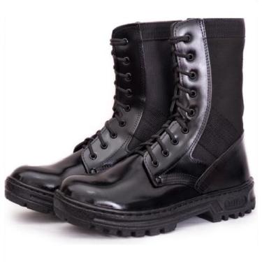 Imagem de Coturno militar Calfesa lona preta com zíper, Preto, 40