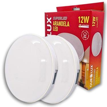 Imagem de KIT 2 Luminárias Superled Arandela 12W 2700K Branco Quente, Bivolt