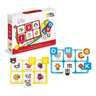 Imagem de Loto das letras e figuras brinquedo educativo de madeira - BABEBI