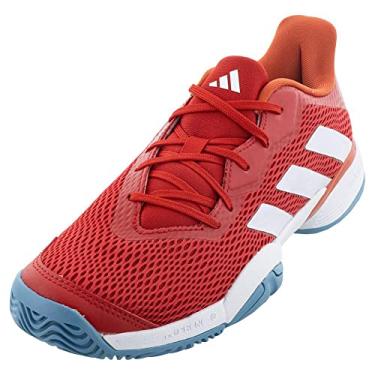 Imagem de adidas Tênis infantil unissex Barricade, Better Scarlet/Branco/Vermelho Preloved, 15