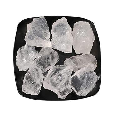 Imagem de Cristal natural áspero 100 g 3-5 cm quartzo transparente natural cristal branco pedras de amostra ásperas para aquários e decoração de aquários pedra semipreciosa antiguidades exorcizar espíritos