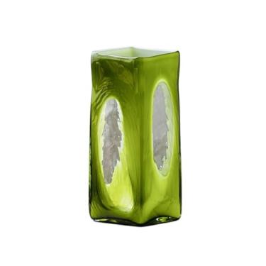 Imagem de Vasos de vidro simples, ornamentos de varanda para casa, retrô, sala de estar, mesa de trabalho, arranjo de flores secas, vaso de mesa