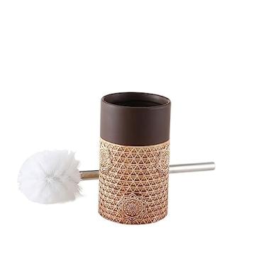 Imagem de Escova de vaso sanitário moderna nórdica de cerâmica escova de banheiro escova de banheiro escova de limpeza de cabo longo suporte de escova de vaso sanitário esfregão de banheiro