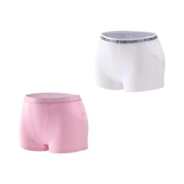 Imagem de Calcinhas Femininas De Algodão Sem Costura, Cor Sólida, Respirável, 2 