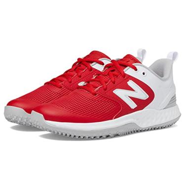 Imagem de New Balance Tênis feminino Fresh Foam Velo V3 Turf-Trainer Softball, Vermelho/branco., 37