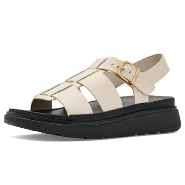 Imagem de FitFlop Sandálias femininas estilo pescador de couro Gen-ff, Paris Bege, 37