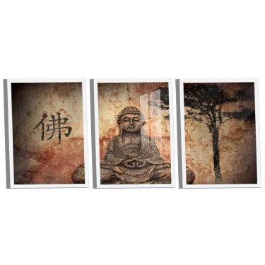 Imagem de Conjunto De Quadros Trio Buddha Statue Wall -- Br Artes