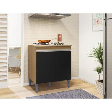 Imagem de Balcão Multiuso para Cooktop Andreia para 4 Ou 5 Bocas Ajl Móveis, Amê