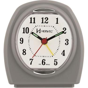 Imagem de Despertador Quartz Cinza Herweg 2633