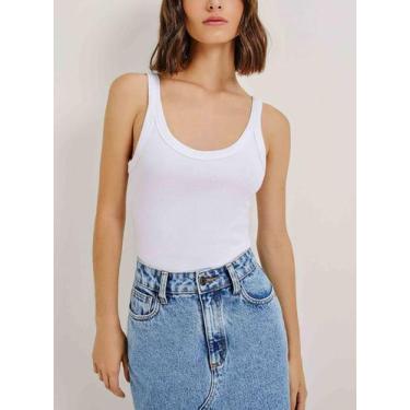 Imagem de Regata Hering N1TE Feminina Slim Ribana Algodão T. P/EXG, EXG, N0a, Br