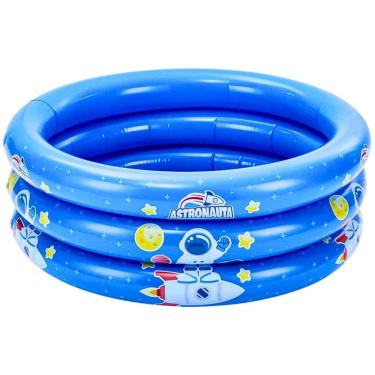 Imagem de Piscina Infantil Inflável Redonda 66L 74cm 3Aneis Astronauta