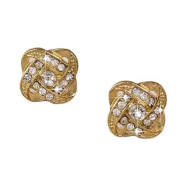 Imagem de Brincos De Zircônia Geométricos Vazados Em Formato De Cruz De Luxo Lev