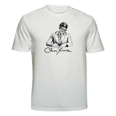 Imagem de Camiseta Chico Xavier Medium Tamanho:PCor:Branca - Tritop Camisetas, P