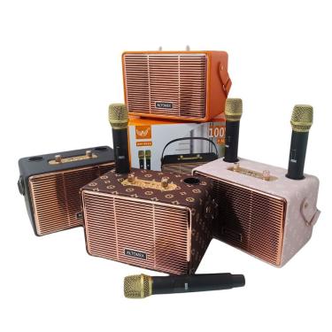 Imagem de Caixa De Som Karaokê Sem Fio Bluetooth Com 02 Microfones