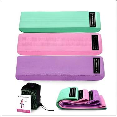 Imagem de Kit 3 Faixas Elásticas Resistência Leve Média Forte - LIPPIN