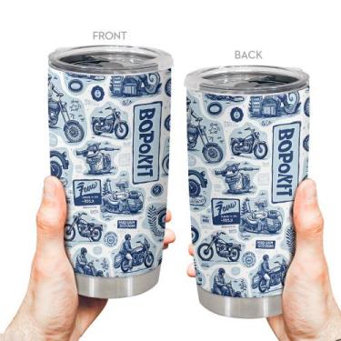 Imagem de Caneca de café de aço inoxidável Travel Tumbler Oasisdream 600ml