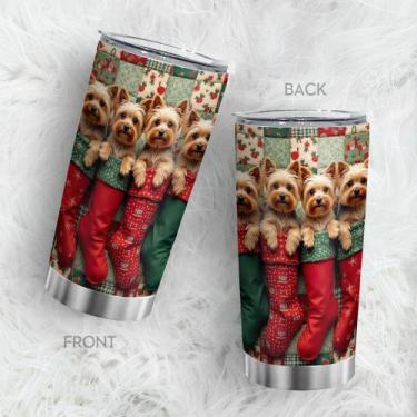 Imagem de Caneca de viagem Oasisdream Tumbler 600 ml com estampa de cachorro