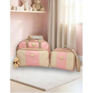 Imagem de Kit Bolsas Maternidade Grande E Térmica Bebê Enxoval Menino Menina + T