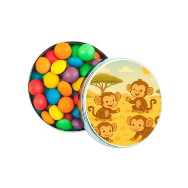 Imagem de Latinha Lembrancinha Personalizada Macaquinhos