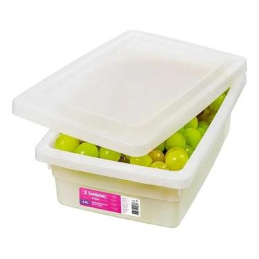 Imagem de Organizador Plastico 2,5L Branco Multiuso Com Tampa Sanremo
