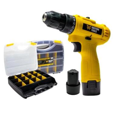 Imagem de Furadeira Parafusadeira FASTERR 3/8 12V C/  Maleta Organizadora 16 Div