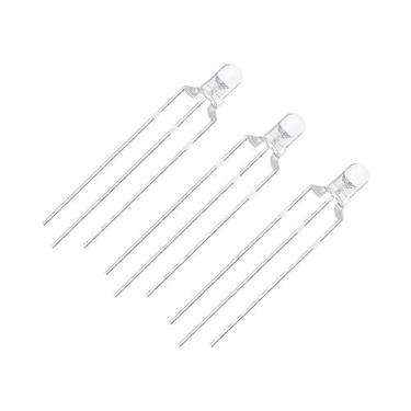 Imagem de Lâmpada LED Bicolor Redonda Transparente De 3mm 10pcs Vermelho Amarelo