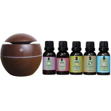 Imagem de Combo Difusor Elétrico + 5 Essências De 30Ml Hidrossolúveis - Nattuaro