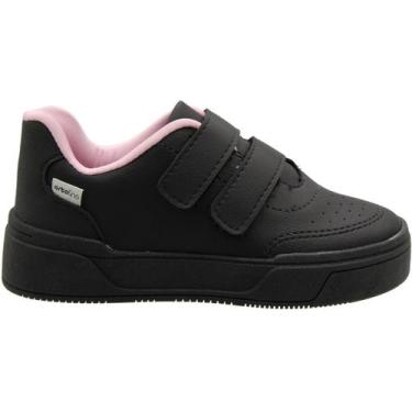 Imagem de Tênis Casual Juvenil Escolar Ortofino Sem Cadarço Menina, Preto, 31
