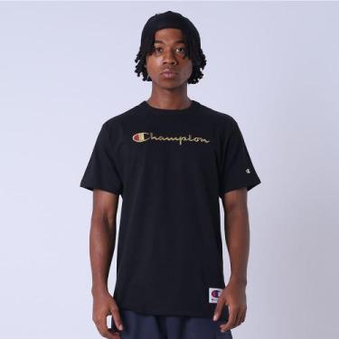 Imagem de Camiseta champion life script metalized emb, P